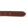 K-9 Komfort 1 Inch Dark Brown Latigo with Rust Cow Hide Premium Deluxe Leather D Ring Collar