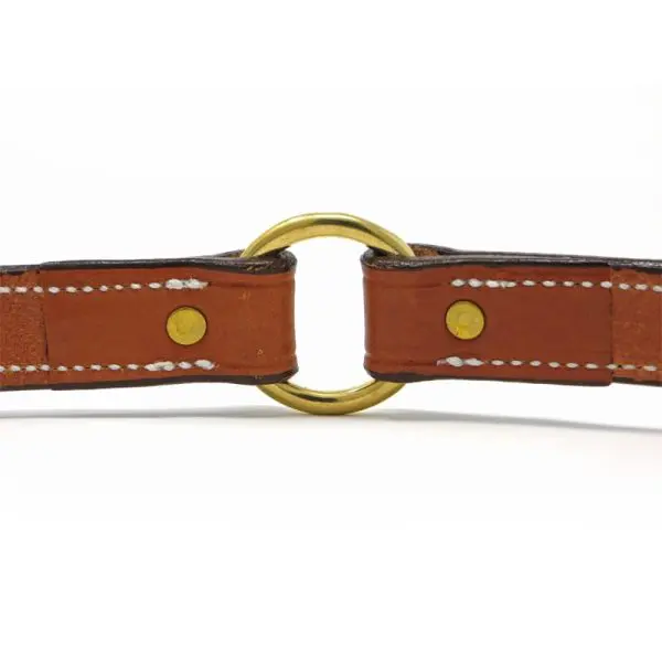 K-9 Komfort 1" Deluxe London Tan Leather Center Ring Collar