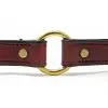 K-9 Komfort 1 Inch Mahogany Deluxe Leather Center Ring Collar