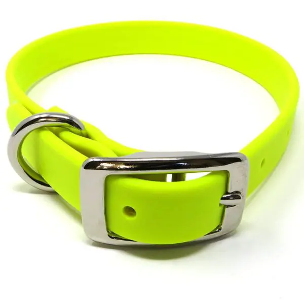 K-9 Komfort 3/4 Inch TufFlex Neon Yellow D Ring Collar