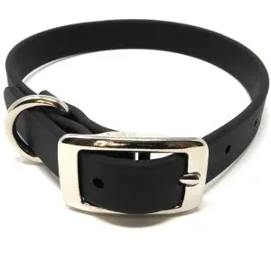K-9 Komfort 3/4 Inch TufFlex Black D Ring Collar
