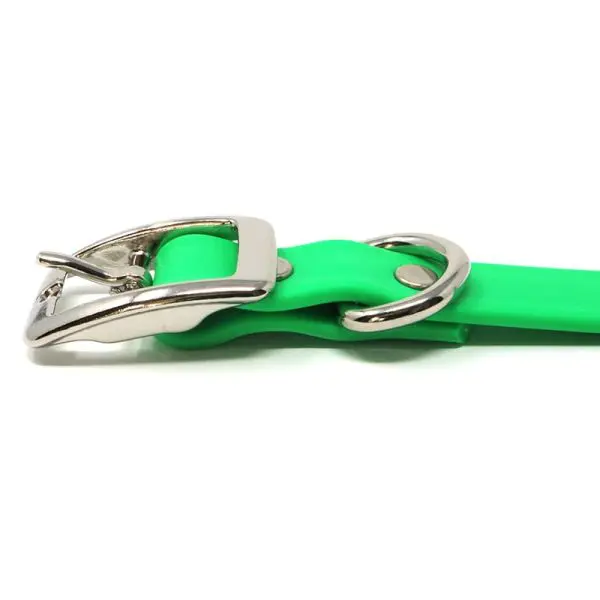 K-9 Komfort 3/4 Inch TufFlex Neon Green D Ring Collar