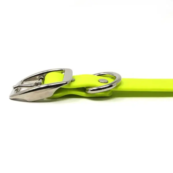 K-9 Komfort 1 Inch TufFlex Neon Yellow Center Ring Collar