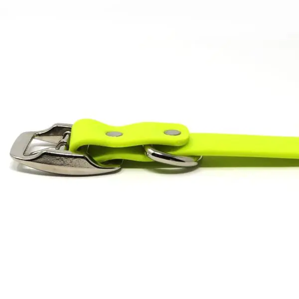 K-9 Komfort 1 Inch TufFlex Neon Yellow Center Ring Collar