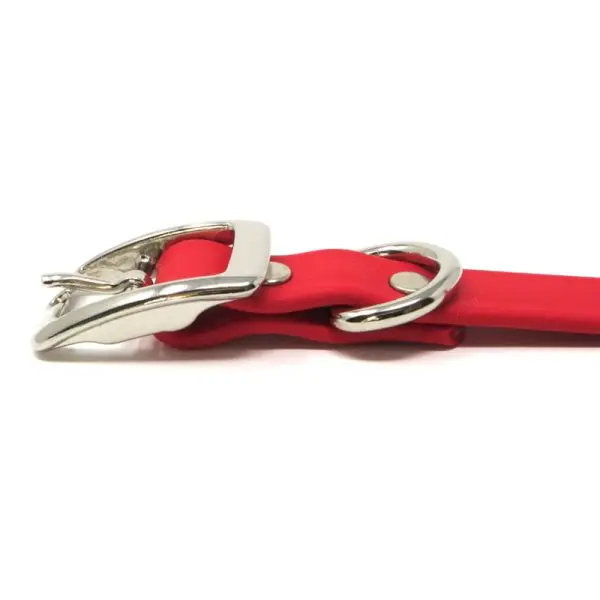 K-9 Komfort 3/4 Inch TufFlex Red D Ring Collar