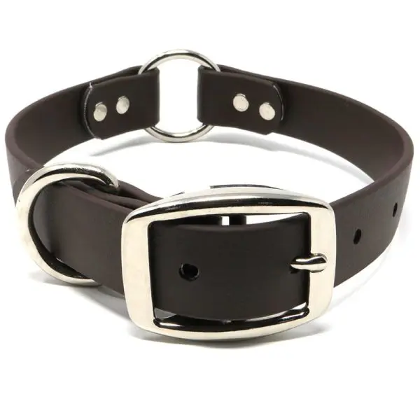 K-9 Komfort 1 Inch TufFlex Brown Center Ring Collar