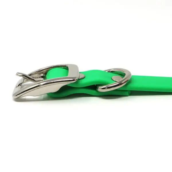 K-9 Komfort 3/4 Inch TufFlex Neon Green Center Ring Collar