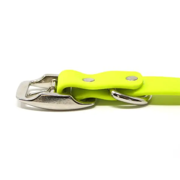 K-9 Komfort 1 Inch TufFlex Neon Yellow D Ring Collar