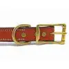 K-9 Komfort 1" Premium Deluxe Tan Skirting with Light Buffalo Liner Leather Collar