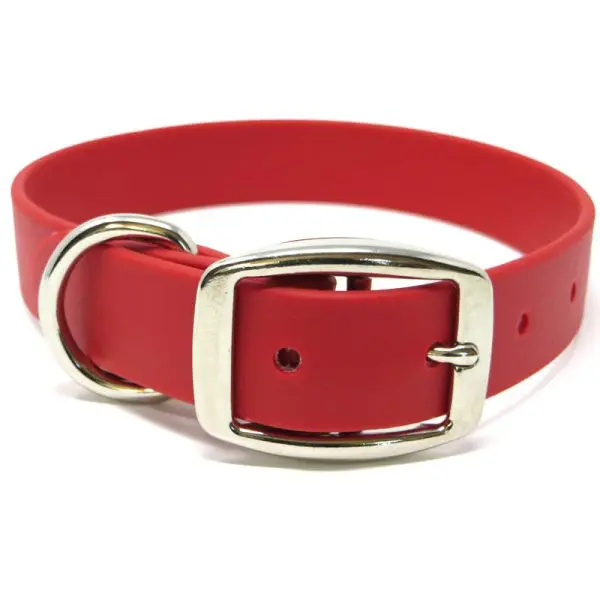 K-9 Komfort 1 Inch TufFlex Red D Ring Collar