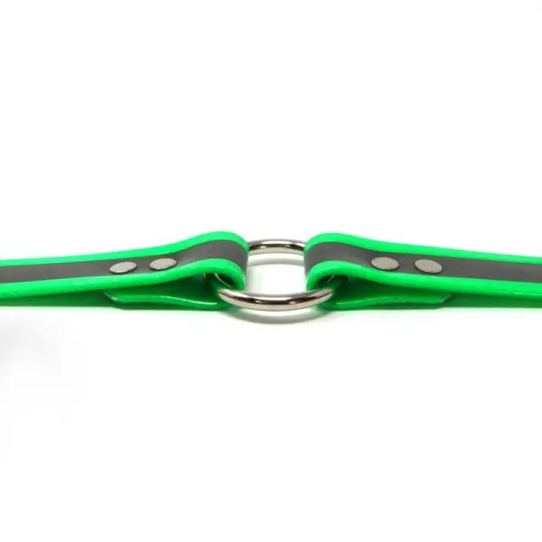 K-9 Komfort 1 Inch Reflective Neon Green Center Ring Collar