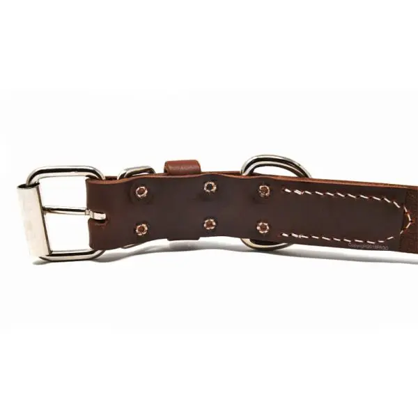 1 1/4 Inch Deluxe Leather Collar