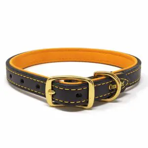 3/4 Inch Deer Tan Latigo Leather Collar