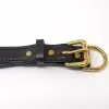 1 Inch Mahogany Hunter Green Padded Leather Collar