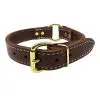 1 Inch 2 Ply Leather Center Ring Collar Brass