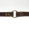 1 Inch 2 Ply Leather Center Ring Collar Brass