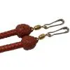 Kangaroo Leather Double Lanyard | Tan Brass