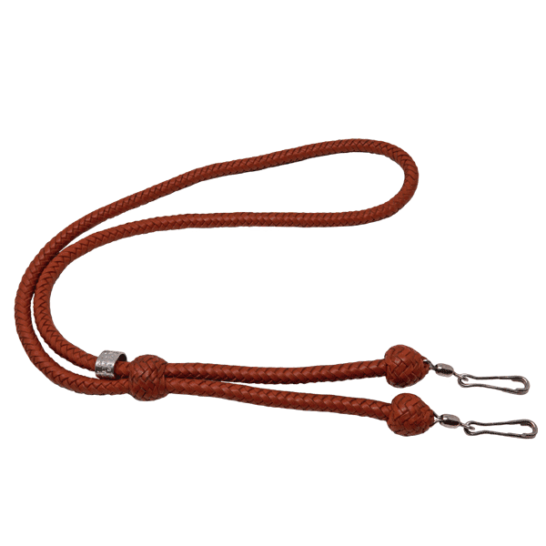 Kangaroo Leather Double Lanyard | Tan Nickel