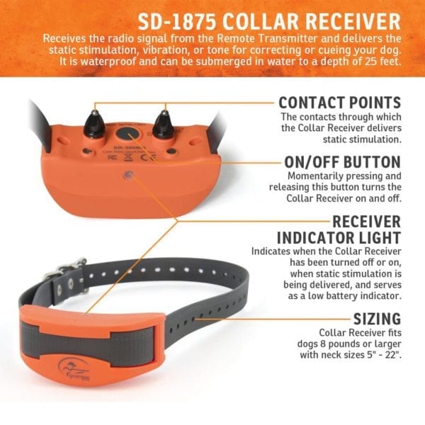 SportDOG SD-1875-receiver-labeled