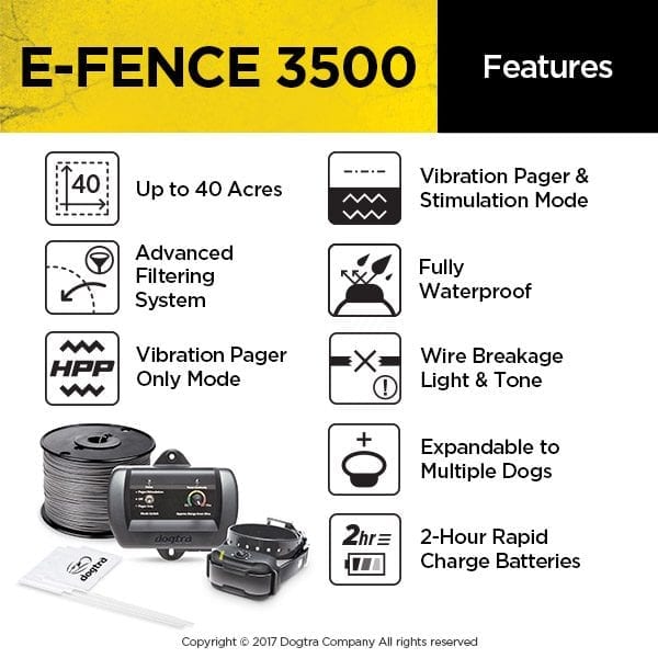 Dogtra Model- E-Fence 3500 Features