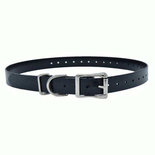 K-9 Komfort 3/4" Universal Replacement Strap with Roller Double Buckle and D Loop-Black