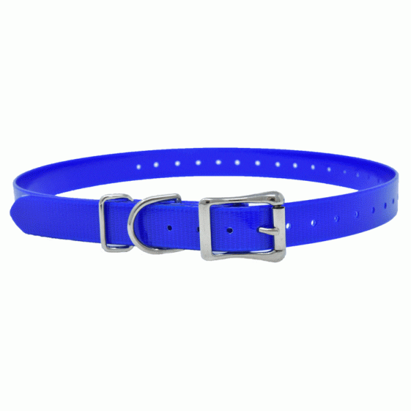 K-9 Komfort 3/4" Universal Replacement Strap with Roller Double Buckle and D Loop-Blue