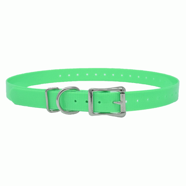 K-9 Komfort 3/4" Universal Replacement Strap with Roller Double Buckle and D Loop-Neon Green