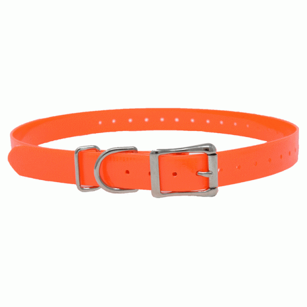 K-9 Komfort 3/4" Universal Replacement Strap with Roller Double Buckle and D Loop-Orange