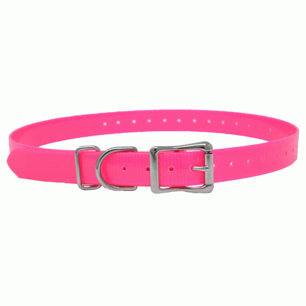 K-9 Komfort 3/4" Universal Replacement Strap with Roller Double Buckle and D Loop-Pink