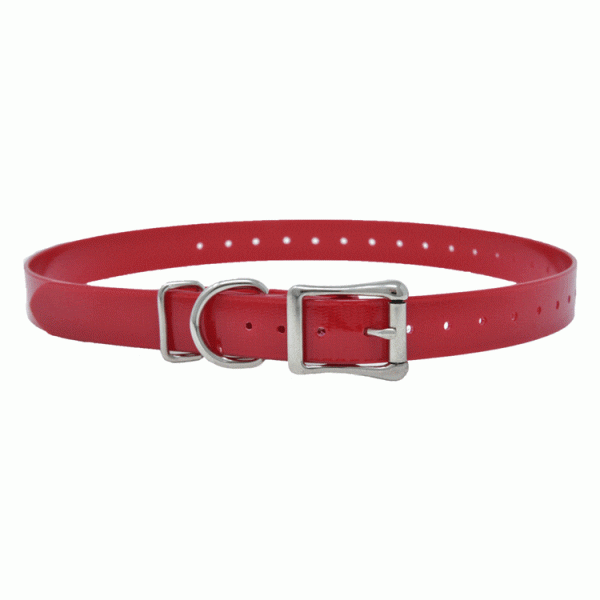 K-9 Komfort 3/4" Universal Replacement Strap with Roller Double Buckle and D Loop-Red