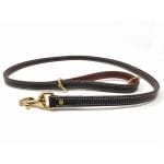 K-9 Komfort Dark Brown Latigo with Rust Cow Hide Premium Deluxe Leather Lead 4.5 ft and 6 ft