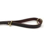 K-9 Komfort Dark Brown Latigo with Rust Cow Hide Premium Deluxe Leather Lead 4.5 ft and 6 ft