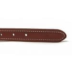 K-9 Komfort 1″ Premium Deluxe Dark Brown Latigo with Rust Cow Hide Leather D Ring Collar