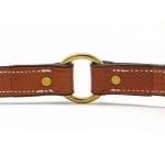 K-9 Komfort 1″ Deluxe London Tan Leather Center Ring Collar