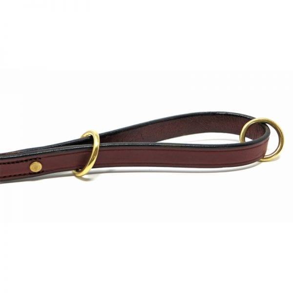 K-9 Komfort Mahogany Deluxe Leather Lead 4.5 ft and 6 ft