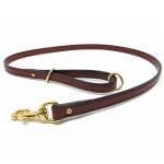 K-9 Komfort Mahogany Deluxe Leather Lead 4.5 ft and 6 ft