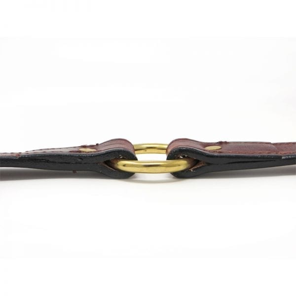 K-9 Komfort 1 Inch Mahogany Deluxe Leather Center Ring Collar