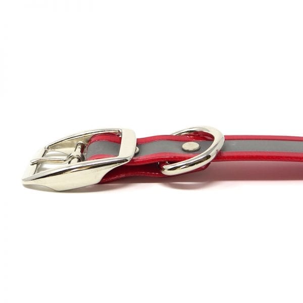 K-9 Komfort 1 Inch Reflective Red D Ring Collar