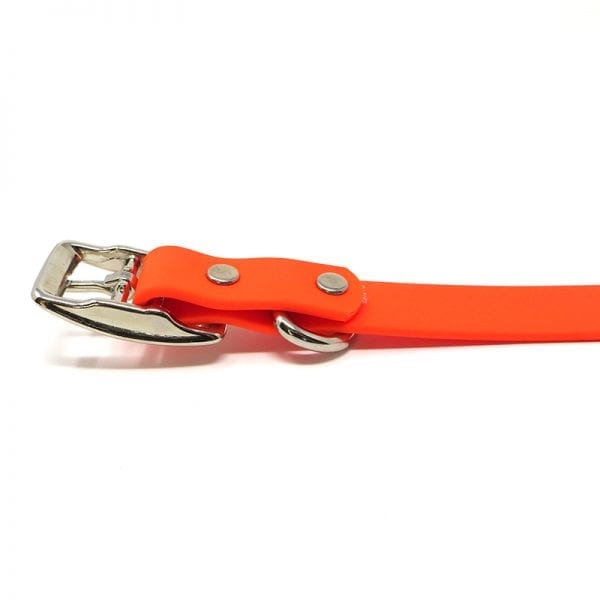 K-9 Komfort 3/4 Inch TufFlex Orange D Ring Collar