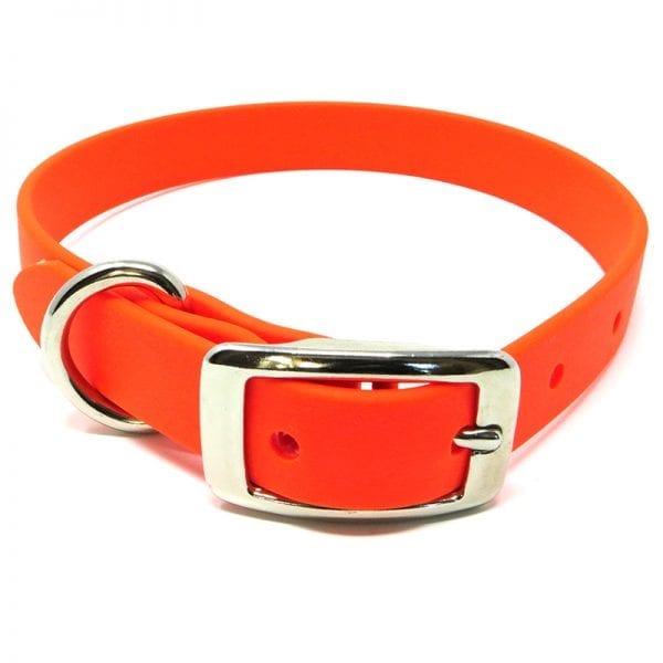 K-9 Komfort 3/4 Inch TufFlex Orange D Ring Collar