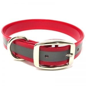 K-9 Komfort 1 Inch Reflective Red D Ring Collar