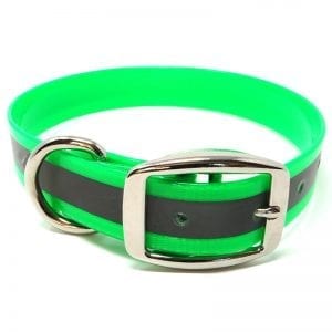 1 Inch Reflective Neon Green D Ring Collar