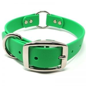 K-9 Komfort 1 Inch TufFlex Neon Green Center Ring Collar