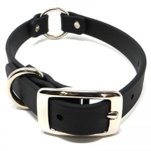 K-9 Komfort 3/4 Inch TufFlex Black Center Ring Collar