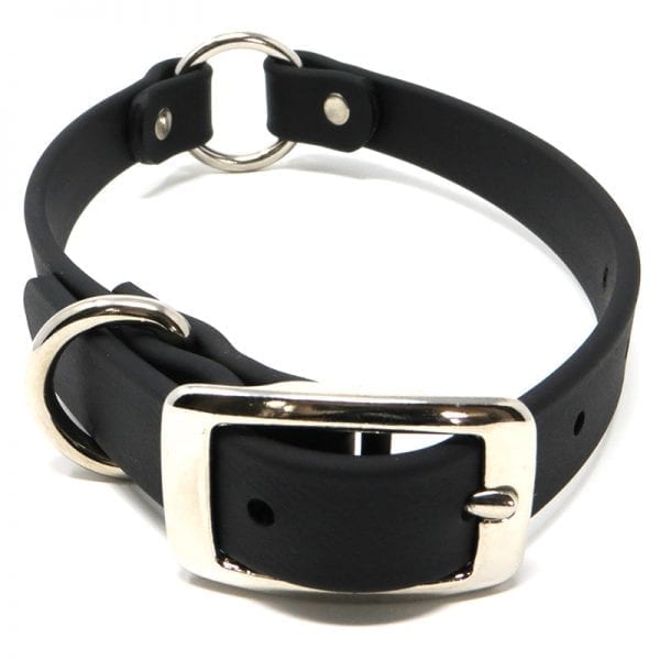 K-9 Komfort 3/4 Inch TufFlex Black Center Ring Collar