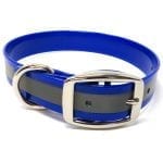 K-9 Komfort 1 Inch Reflective Blue D Ring Collar