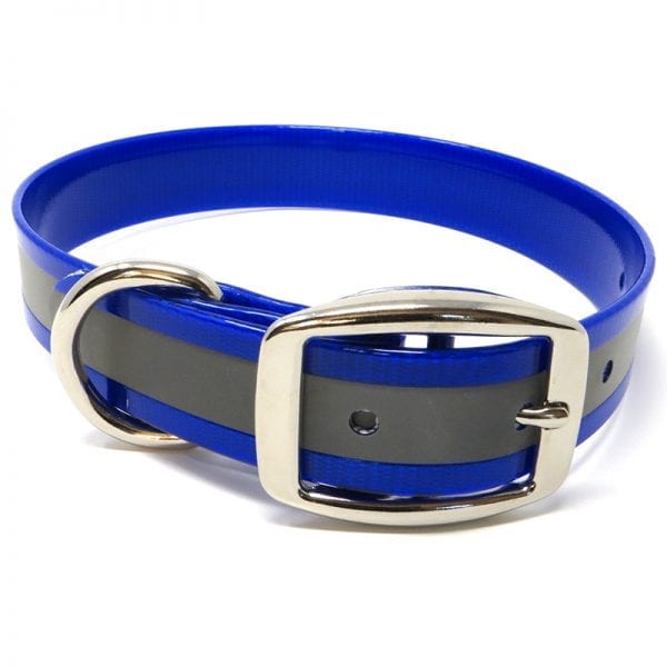 1 Inch Reflective Blue D Ring Collar