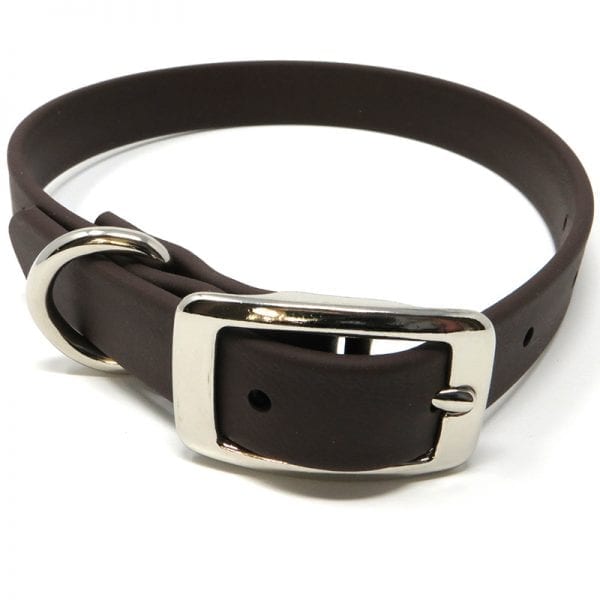 K-9 Komfort 3/4 Inch TufFlex Brown D Ring Collar
