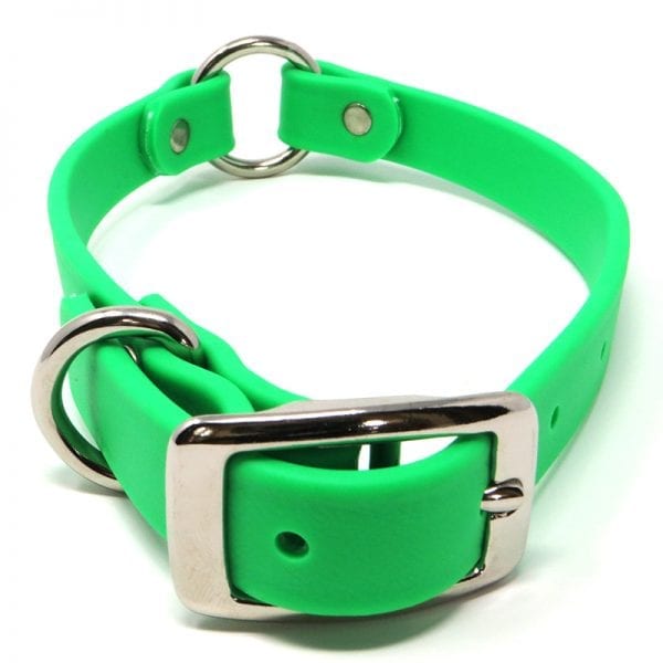 K-9 Komfort 3/4 Inch TufFlex Neon Green Center Ring Collar