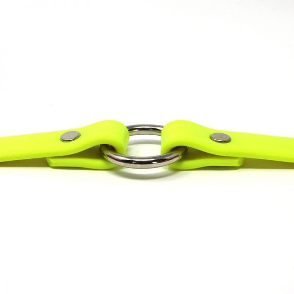 K-9 Komfort 3/4 Inch TufFlex Neon Yellow Center Ring Collar